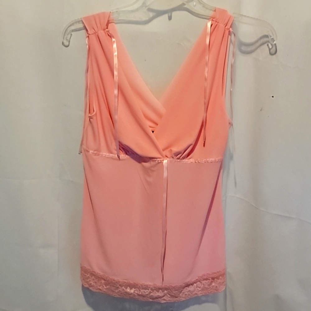 Largent pink silk and lace cami